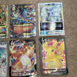 JUMBO Pokemon TCG Holo 12-Card Lot V/VMAX/VSTAR/EX/Mega Charizard Pikachu - Image 3
