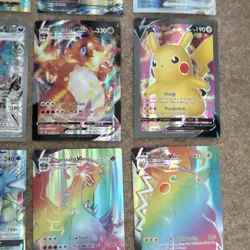 JUMBO Pokemon TCG Holo 12-Card Lot V/VMAX/VSTAR/EX/Mega Charizard Pikachu - Image 4