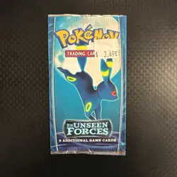 2005 Pokemon EX Unseen Forces Booster Pack Umbreon Art *EMPTY PACK, NO CARDS* - Image 1