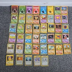 1999 Pokemon TCG Base Set Unlimited Bulk Lot - 140+ Cards - Played Condition - Image 1