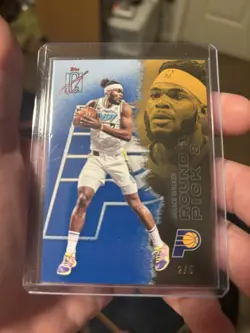2025-26 Topps Signature Class Jarace Walker Blue Parallel #3/5 - Indiana Pacers - Image 1