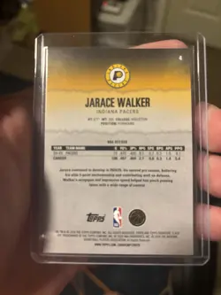 2025-26 Topps Signature Class Jarace Walker Blue Parallel #3/5 - Indiana Pacers - Image 2