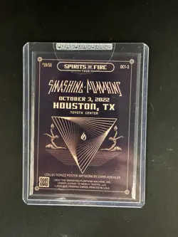 Smashing Pumpkins : 10/3/2022 Houston GAS TRADING CARD #19/50 - Exclusive SEALED - Image 3