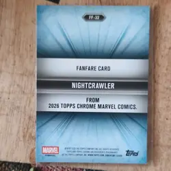 Topps 2026 Chrome Marvel Comics Fanfare 3-Card Lot Nightcrawler FF-32 + - Image 2