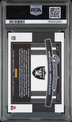 2025 PANINI DONRUSS OPTIC DOWNTOWN DUOS #3 ASHTON JEANTY/MARCUS ALLEN PSA 9 - Image 2