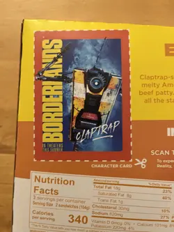 3 BORDERLANDS CLAPTRAP MOVIE CARDS ON WHITE CASTLE Sliders HAMBURGERS BOX Promo - Image 2