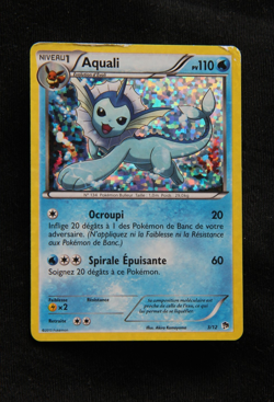 Pokemon "Aquali / Vaporeon" 3/12 *Holo* McDonald's 2013 - French - Played - Image 1