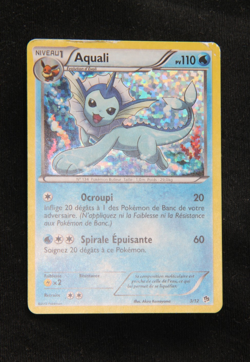 Pokemon "Aquali / Vaporeon" 3/12 *Holo* McDonald's 2013 - French - Played - Image 3