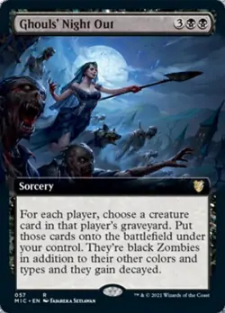 Ghouls' Night Out (Extended Art) - Light Play MTG Commander 2021 Midnight Hunt - Image 1