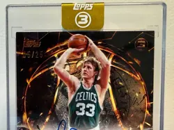 2025-26 Topps Three 3 Basketball-Larry Bird- Hit The Mark Bronze Auto /25 #HM-LB - Image 3