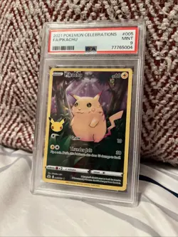 Pokemon TCG 2021 Celebrations Pikachu Full Art Holo Rare Card 5/25 - Image 1