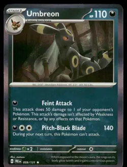 Umbreon 059/131 Holo Prismatic Evolutions Pokemon TCG trading card - Image 1