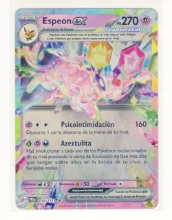 ~ESP~ SPANISH Espeon ex PRE ES Prismatic Evolutions 034 Pokemon Card (G4) - Image 1