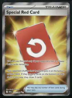 Special Red Card 113/086 Ultra Rare Chaos Rising Pokemon Holo Near Mint - Image 1