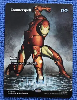 MTG 1x Iron Man Counterspell #0052 Marvel Borderless Non-Foil Fresh - Image 1