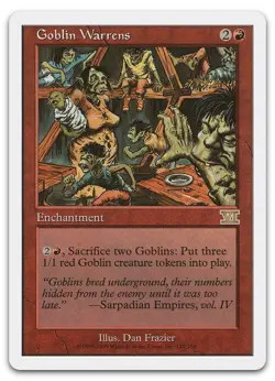 Goblin Warrens #187 (LP) Classic Sixth Edition 6ED Magic MTG - Image 1