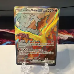 #208/182 Team Rocket's Moltres ex Destined Rivals Stamp POKEMON TCG NM - Image 1