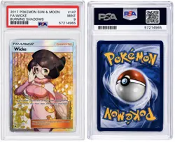 Wicke 2017 Pokemon Sun & Moon Burning Shadows Full Art #147 PSA 9 - Image 3