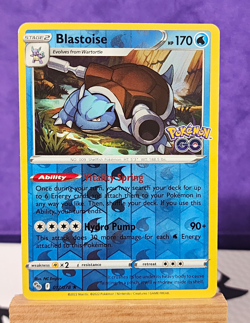 Pokemon TCG Blastoise 017/078 Pokemon GO Reverse Holo Rare HP170 Eng - Image 1
