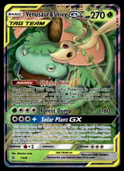 2019 SM - Cosmic Eclipse Venusaur & Snivy GX Ultra Rare #1/236 - Image 1