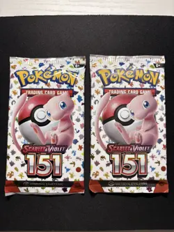 Pokemon TCG 2-Pack Lot Scarlet & Violet 151 Sealed Single Booster Packs - Image 1