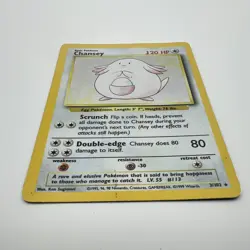 Pokemon Chansey Base Set 3/102 Holo Rare English 120 HP 1999 Basic Sugimori - Image 2