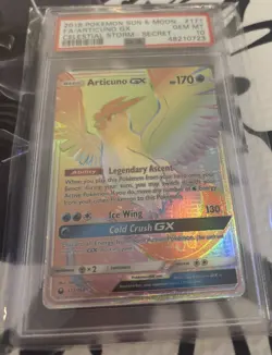 Articuno GX 171/168 PSA 10 Gen Mint Secret Rare Celestial Storm Pokemon Low Pop - Image 2