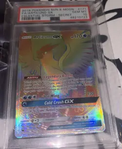 Articuno GX 171/168 PSA 10 Gen Mint Secret Rare Celestial Storm Pokemon Low Pop - Image 3