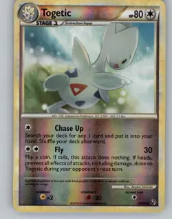 Togetic 39/90 Uncommon HGSS Undaunted Pokemon Reverse Holo Near Mint - Image 1