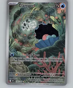 Clamperl 195/182 Illustration Rare Destined Rivals Pokemon Holo Near Mint - Image 1