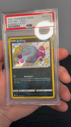 Pokemon Koffing SV076 Shining Fates Holo PSA 9 - Image 2