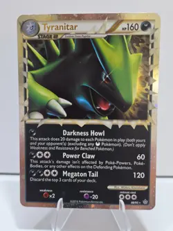 2010 Pokemon Tyranitar Prime .88/95 Unleashed REVERSE FOIL HOLO BLEED NM Vintage - Image 2