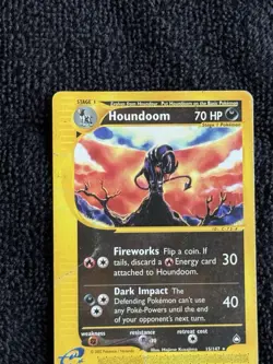 Houndoom 15/147 Rare (Non-Holo) Aquapolis e-Reader Pokemon TCG WOTC 2002 - Image 4