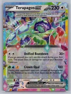 Terapagos ex 092/131 Holo Double Rare Prismatic Evolutions Pokemon Holo NM - Image 1