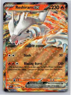 Reshiram ex 020/086 Holo Double Rare White Flare Pokemon Near Mint - Image 1