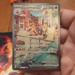 Pokemon TCG Paldea Evolved Skeledirge ex 258/193 Full Art Holo SIR Eng 340 - Image 1