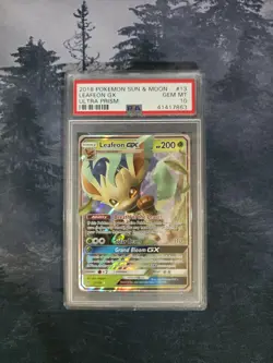 2018 Pokemon Sun & Moon Ultra Prism Leafeon Gx 13/156 PSA 10 - Image 1