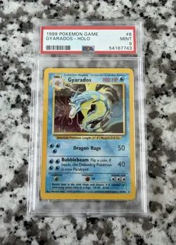 1999 POKEMON BASE SET UNLIMITED #6 GYARADOS-HOLO PSA 9 - Image 1