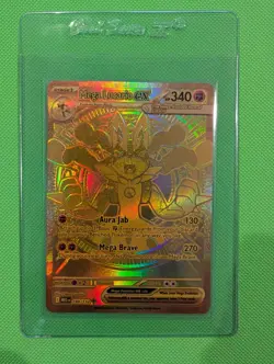 Pokemon M Mega Lucario EX Gold Ultra Secret Rare Holo 188/132 Mega Evolution NM - Image 1
