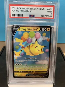 2021 POKEMON CELEBRATIONS FLYING PIKACHU V #006 PSA 9 GEM MT HOLO FULL ART - Image 2
