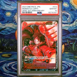 Luffy PSA 10 Graded Op05 012 1st Anniversary Japanese One Piece Card - Image 1