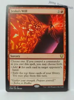 Jeska's Will Commander Legends CMR #187 Rare Regular Non-Foil MTG Card Near Mint - Image 1