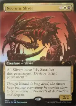 Necrotic Sliver (Extended Art) -Foil Near Mint MTG Secret Lair - Image 1