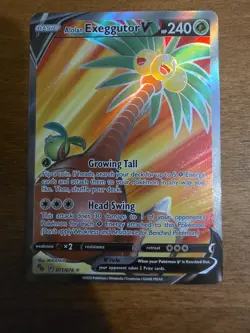 Pokemon TCG Alolan Exeggutor v Full Art Holo Ultra Rare Card Pokemon Go 071/078 - Image 1