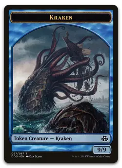 Kraken Token #67 (NM) Elspeth vs Kiora DDO Magic MTG - Image 1