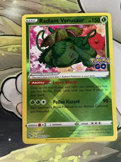 Pokemon TCG: Radiant Venusaur 004/078 Pokemon GO Holo - Image 1