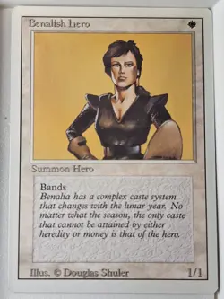 Benalish Hero - Revised Edition Core Set - Magic the Gathering MTG Nice! - Image 1