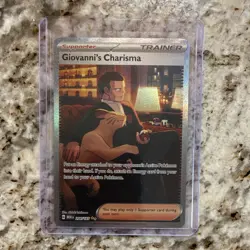 Pokemon TCG 151 Full Art Trainer Giovanni's Charisma 204/165 - Image 1