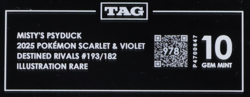 2025 Pokemon SV Destined Rivals 193/182 Misty's Psyduck IR TAG 10 (978) - Image 3