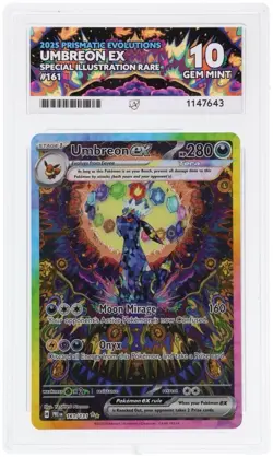 Pokemon TCG Umbreon-EX Sir 161/131 Prismatic Evolutions Ace 10 PERFECT SUBGRADES - Image 3